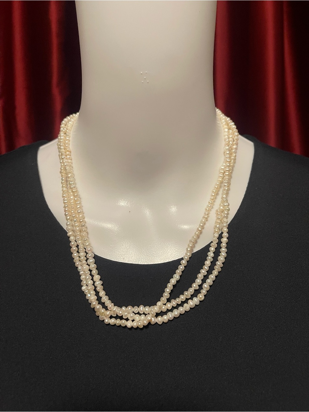 Classic Ivory Multi-Strand Freshwater Pearl Necklace